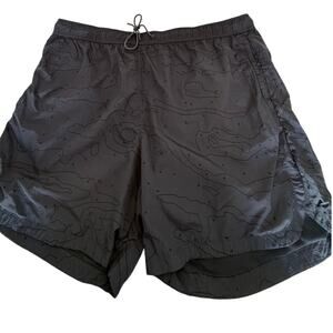 SKU2524 Athletic Works Men's Plus Size 2XL-3XL Black Swim Shorts Trunks Board